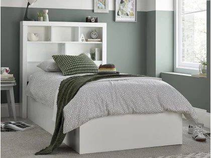 Bedmaster Oscar 3ft Single White Wooden Ottoman Bed Frame