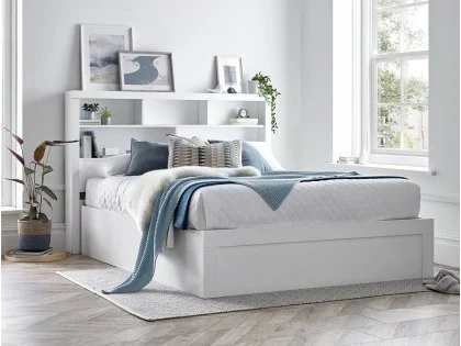 Bedmaster Arizona White Wooden Ottoman Bed Frame Bedmaster Arizona White Wooden Ottoman Bed Frame