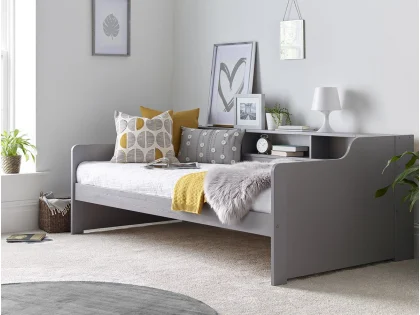 Bedmaster Tyler 3ft Single Grey Wooden Guest Bed Frame