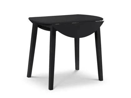 Clearance - Julian Bowen Coast 90cm Black Drop Leaf Dining Table