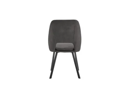 TGC Bella Set of 2 Grey Velvet Dining Chairs