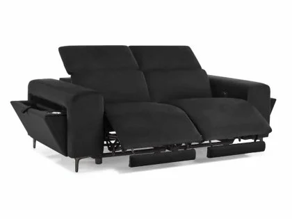 TGC Amara Black 2 Seater Power Recliner Sofa