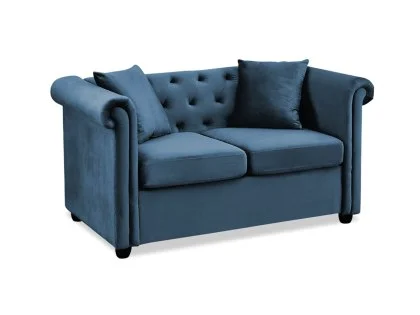 TGC Cambridge Blue Velvet 2 Seater Sofa