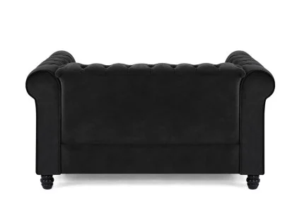 TGC Chester Black Velvet Fabric 2 Seater Sofa