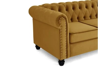 TGC Chester Gold Velvet Fabric 2 Seater Sofa