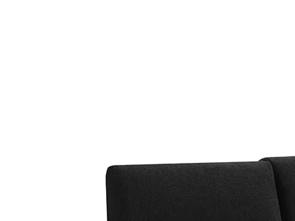 TGC Emma Black Velvet Fabric Right Hand Chaise Recliner Sofa