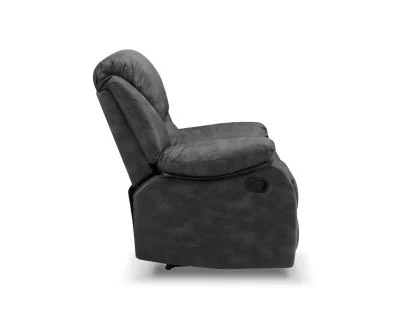 TGC George Black Faux Leather Manual Recliner Chair