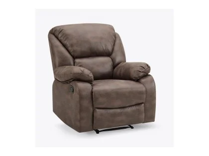 TGC George Brown Faux Leather Manual Recliner Chair