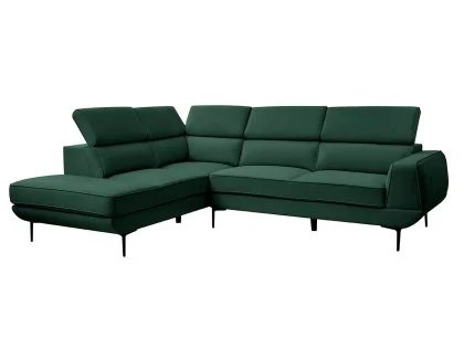 TGC Martina Green Velvet Left Hand Corner Sofa