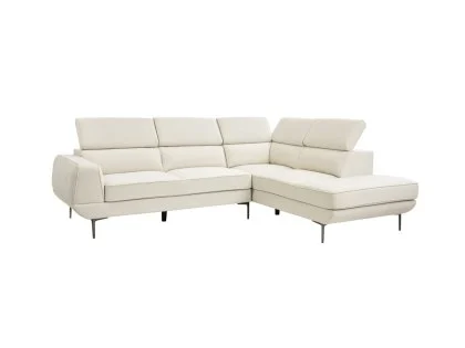TGC Martina Cream Velvet Right Hand Corner Sofa