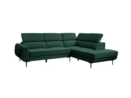 TGC Martina Green Velvet Right Hand Corner Sofa