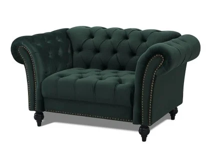 TGC Monroe Green Velvet 1.5 Seater Sofa