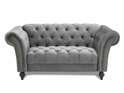 TGC Monroe Grey Velvet 2 Seater Sofa
