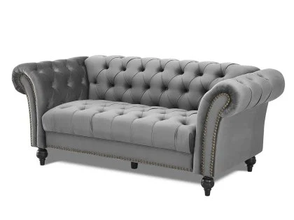 TGC Monroe Grey Velvet 3 Seater Sofa