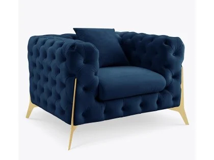 TGC Panther Blue Velvet Chair