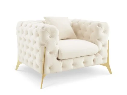 TGC Panther Cream Velvet Chair