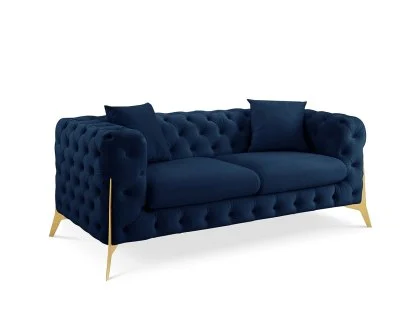 TGC Panther Blue Velvet 2 Seater Sofa