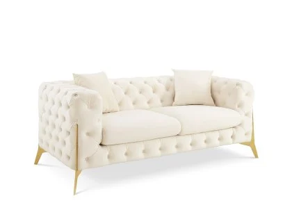 TGC Panther Cream Velvet 2 Seater Sofa