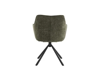 TGC Pearl Set of 2 Green & Grey Fabric Swivel Dining Chairs