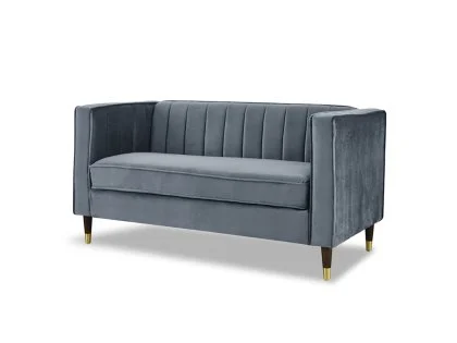 TGC Tammy Grey Velvet 2 Seater Sofa