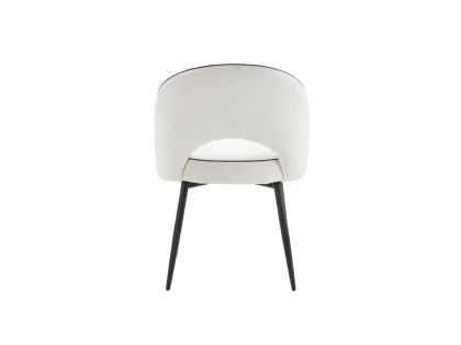 TGC Tilly Set of 2 Ivory Velvet Dining Chairs