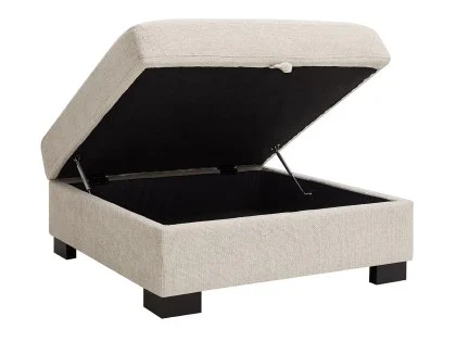 TGC Tracey Beige Chenille Fabric Storage Footstool