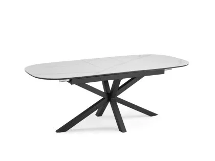 TGC Vincent White Ceramic Extending Dining Table