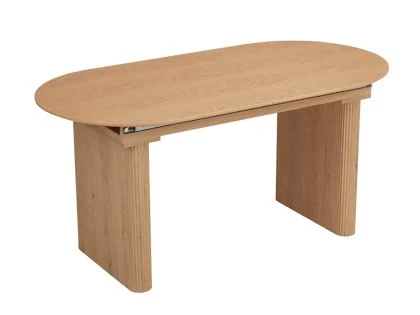 TGC Yuki Natural Wood Veneer Japandi Extending Table