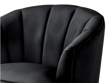 GFW Pettine Black Fabric Accent Chair