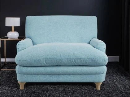 Clearance - LPD Plumpton Duck Egg Blue Fabric Chair