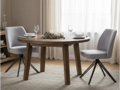 Core Aspen Set of 2 Light Grey Cord Fabric Swivel Dining Chair Core Aspen Set of 2 Light Grey Cord Fabric Swivel Dining Chair