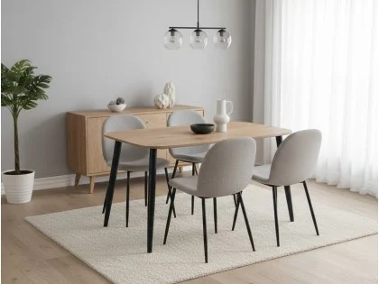 Core Aspen Rectangular Light Oak Dining Table