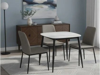 Core Aspen Square White Gloss Dining Table