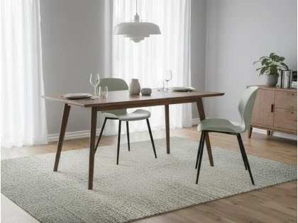 Core Carnaby Set of 2 Sage Green Plastic Dining Chairs Core Carnaby Set of 2 Sage Green Plastic Dining Chairs