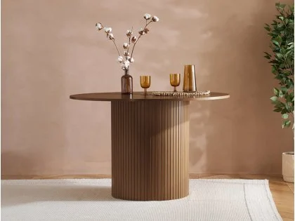 Birlea Axel Walnut Round 120cm Dining Table Birlea Axel Walnut Round 120cm Dining Table