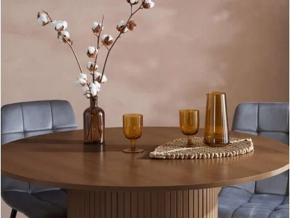 Birlea Axel Walnut Round 120cm Dining Table Birlea Axel Walnut Round 120cm Dining Table