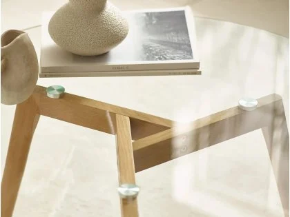 Julian Bowen Bryant Light Oak Glass Coffee Table
