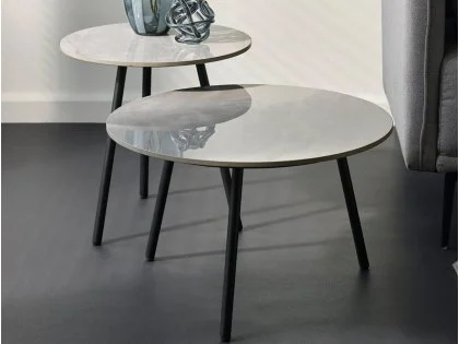 Julian Bowen Casper Grey Marble Nest of Tables Julian Bowen Casper Grey Marble Nest of Tables