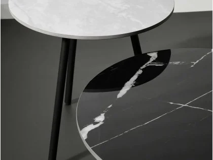 Julian Bowen Casper Black and Grey Marble Nest of Tables Julian Bowen Casper Black and Grey Marble Nest of Tables