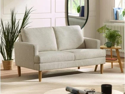 Julian Bowen Daisy Beige Chenille Fabric 2 Seater Sofa