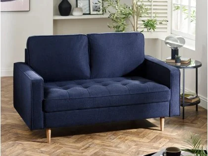 Julian Bowen Henrietta Blue Fabric 2 Seater Sofa