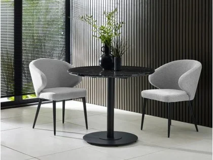 Julian Bowen Marcus Light Grey Fabric Set of 2 Dining Chairs Julian Bowen Marcus Light Grey Fabric Set of 2 Dining Chairs