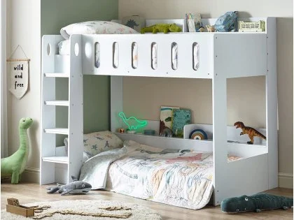 Julian Bowen Vision White Wooden Bunk Bed Frame