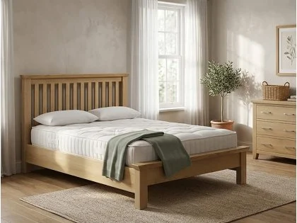 ASC Elgin Light Oak Wooden Bed Frame ASC Elgin Light Oak Wooden Bed Frame