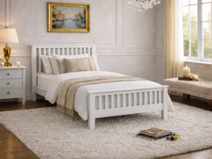 Time Living Turin White Wooden Bed Frame Time Living Turin White Wooden Bed Frame