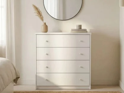 Core Erin White 4 Drawer Chest of Drawers Core Erin White 4 Drawer Chest of Drawers