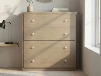 Core Freya Oak 4 Drawer Chest of Drawers Core Freya Oak 4 Drawer Chest of Drawers