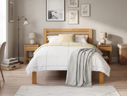 Julian Bowen Slocum Antique Pine Wooden Bed Frame Julian Bowen Slocum Antique Pine Wooden Bed Frame