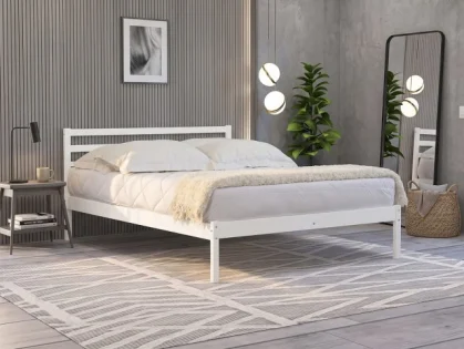 Flintshire Maxwell White Wooden Bed Frame Flintshire Maxwell White Wooden Bed Frame
