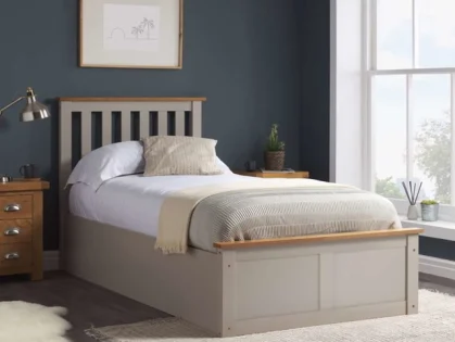 ASC Serena Pearl Grey Wooden Ottoman Bed Frame
